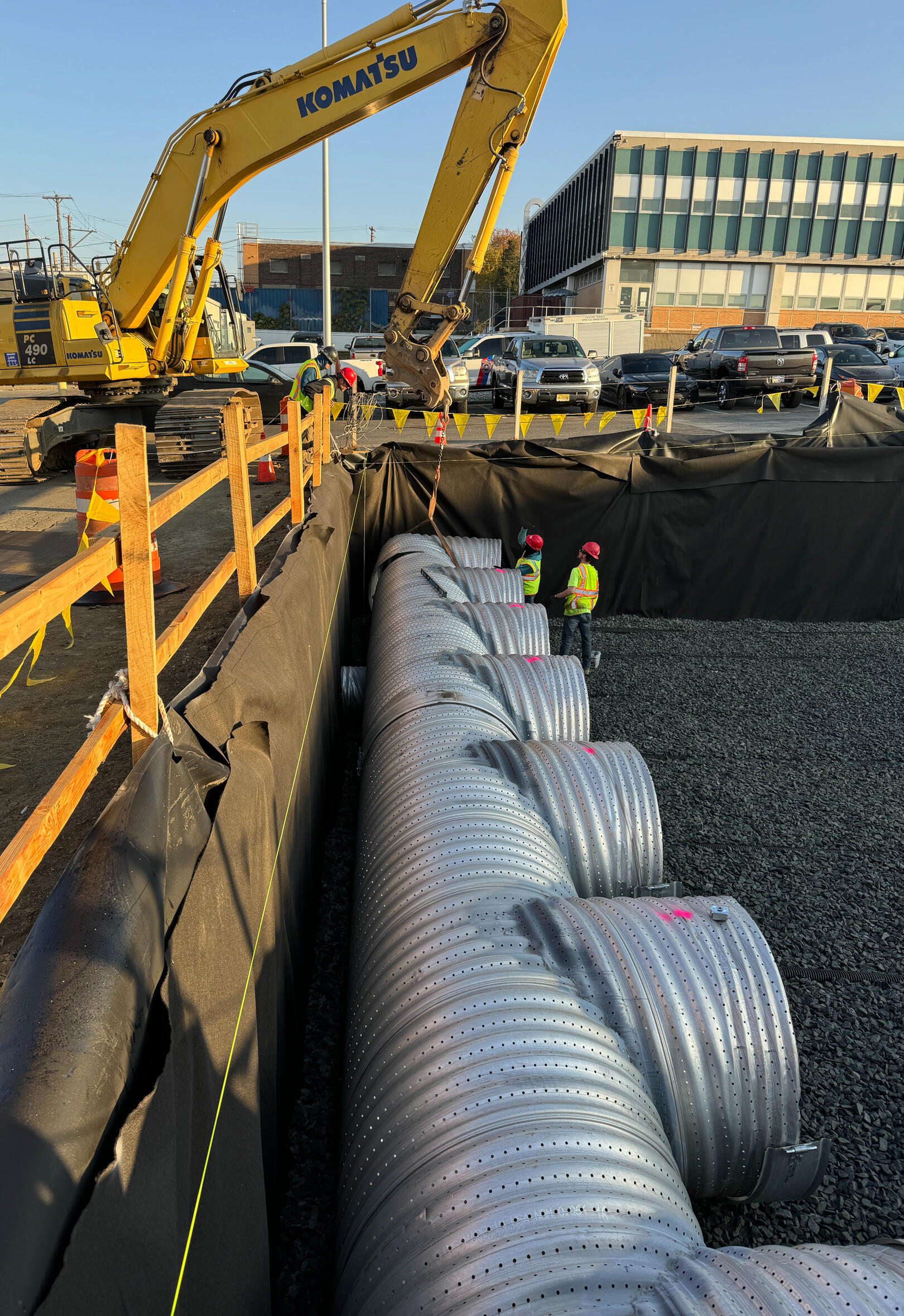 Change Order Diverting existing storm connection to new storm system